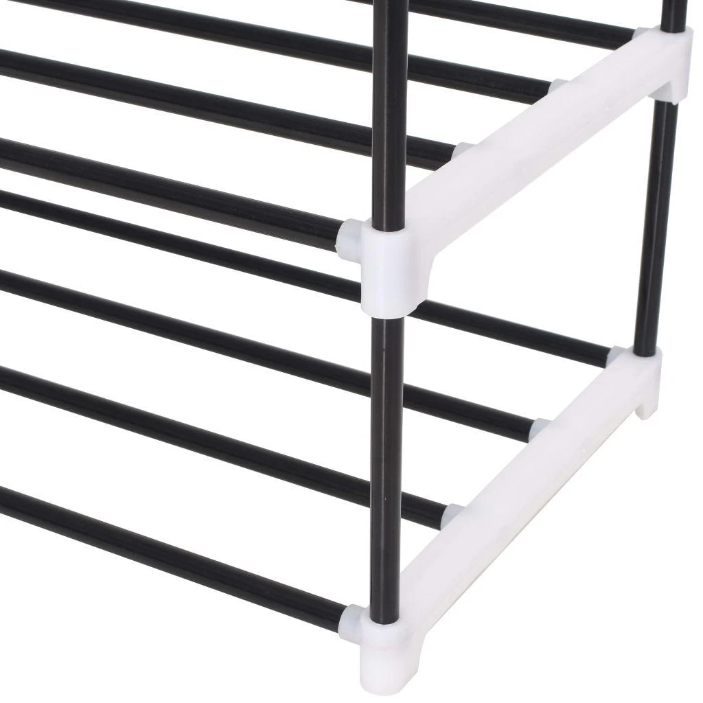 Stovas batams, 7 lentynos, metalinis ir plastikinis, juodas