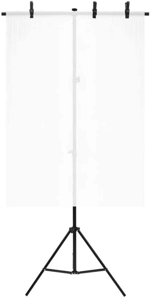 Stovas fonui, juodos spalvos, 91x60x(70–200)cm, T formos