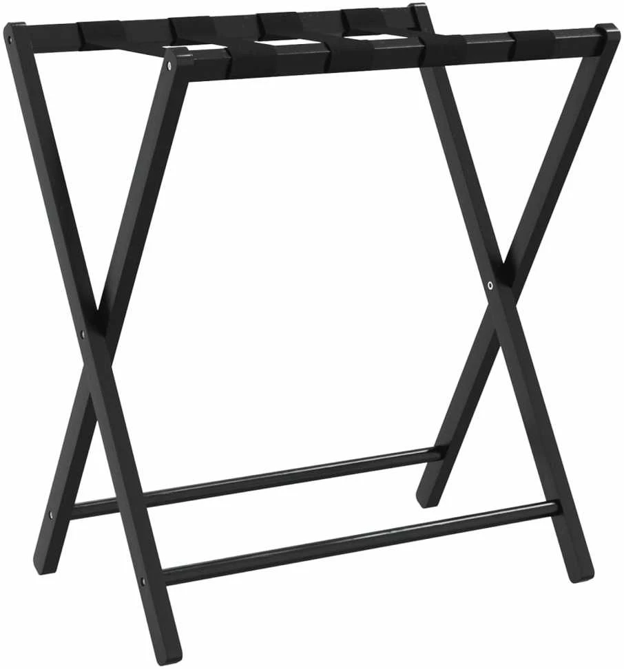 Stovas lagaminui, juodos spalvos, 68,5x38x58cm, bambukas