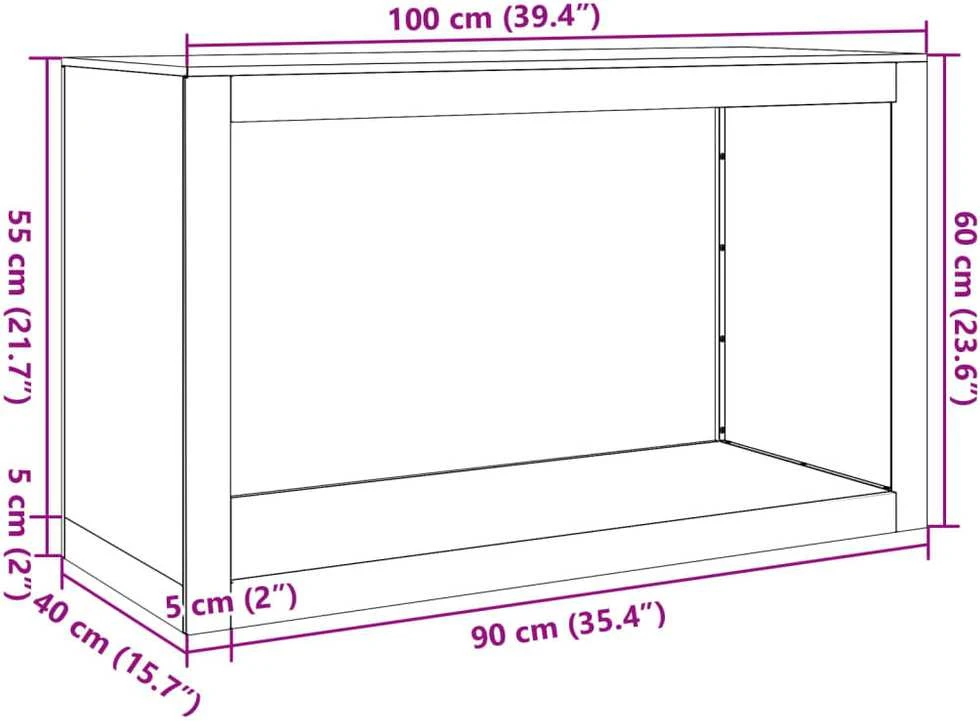 Stovas malkoms, 100x40x60cm, nerūdijantis plienas