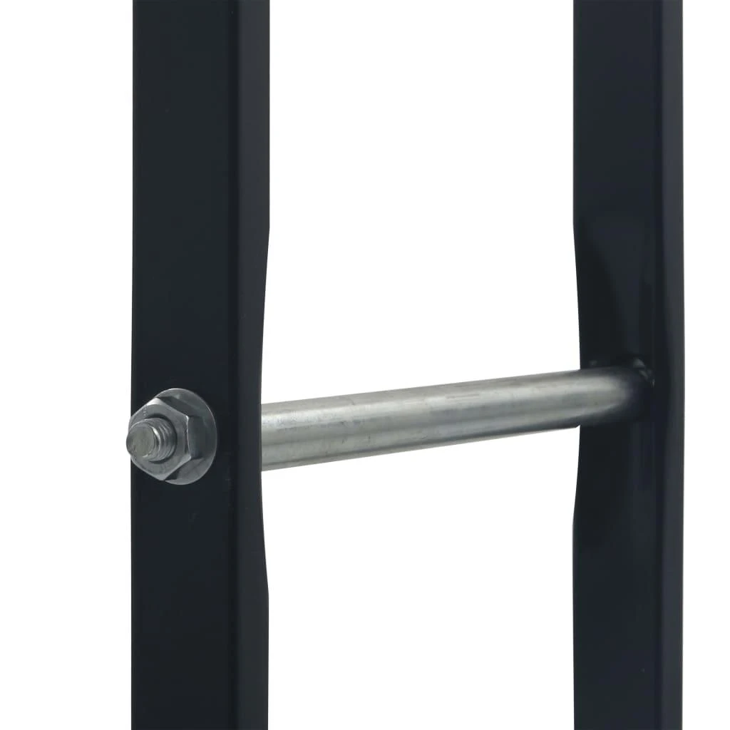 Stovas malkoms, juodos spalvos, 100x25x100cm, plienas