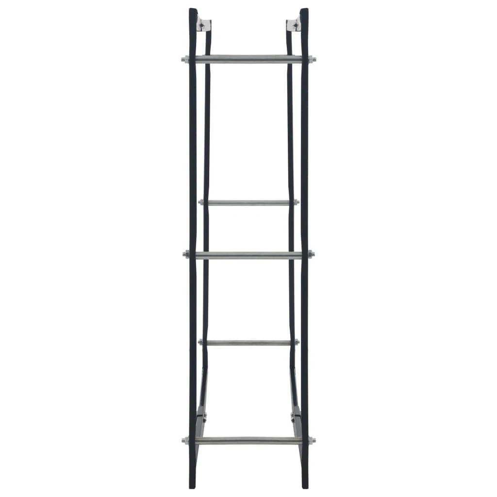 Stovas malkoms, juodos spalvos, 100x25x100cm, plienas