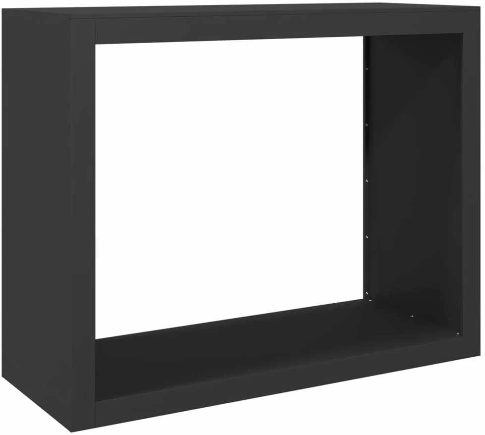 Stovas malkoms, juodos spalvos, 100x40x80cm, plienas