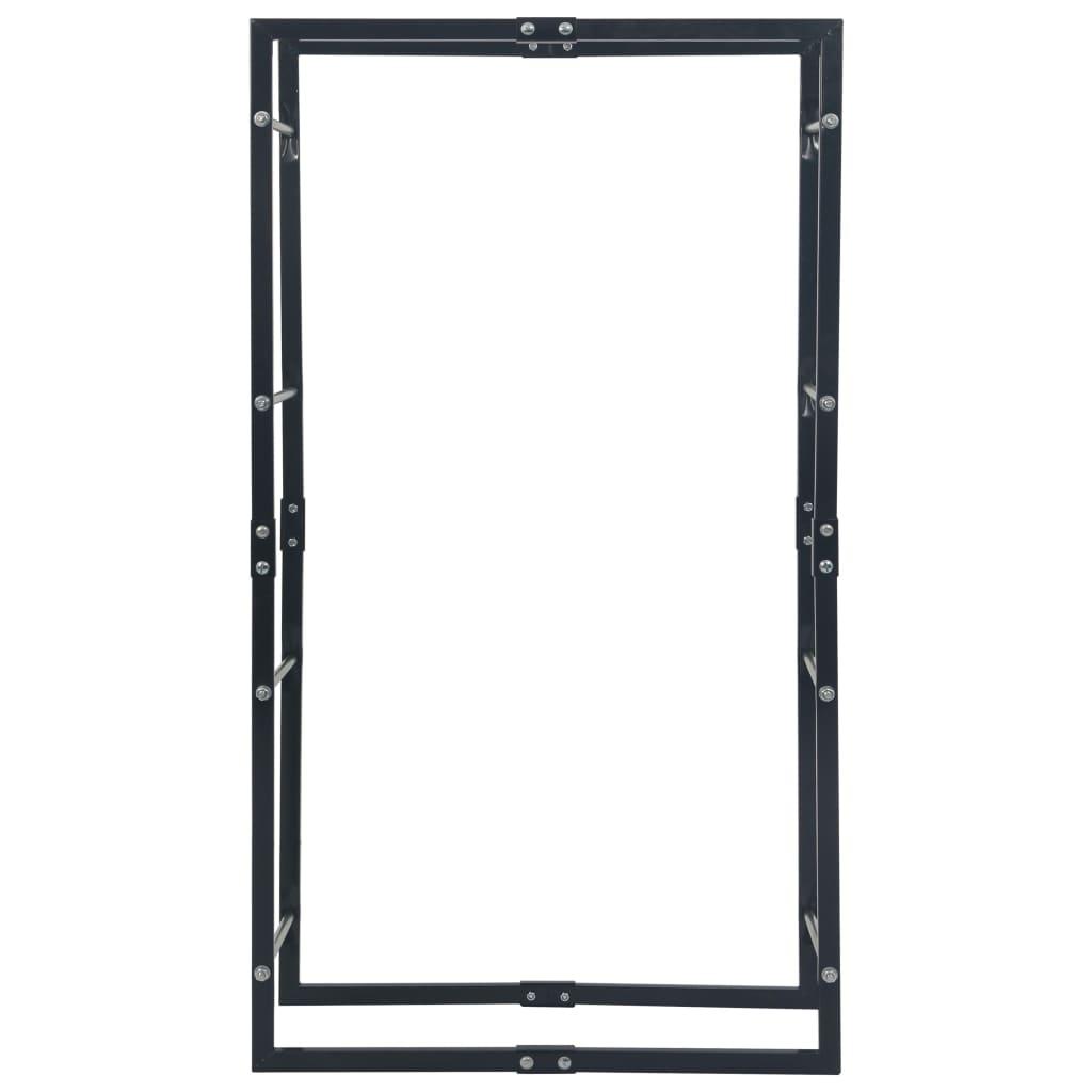 Stovas malkoms, juodos spalvos, 80x25x150cm, plienas
