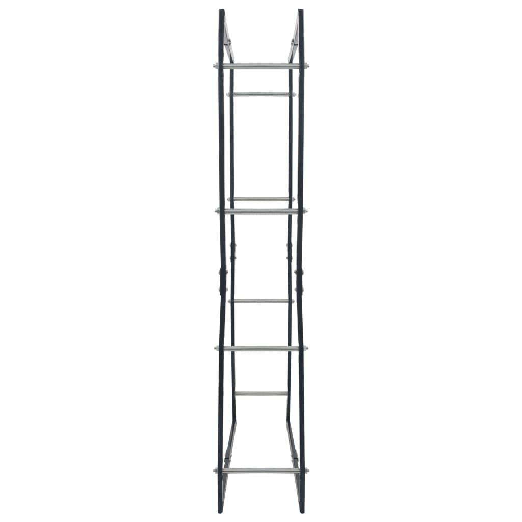 Stovas malkoms, juodos spalvos, 80x25x150cm, plienas