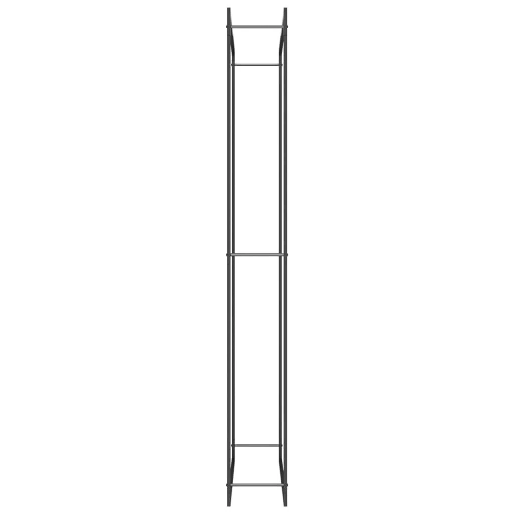 Stovas malkoms, matinės juodos spalvos, 110x28x214cm, plienas