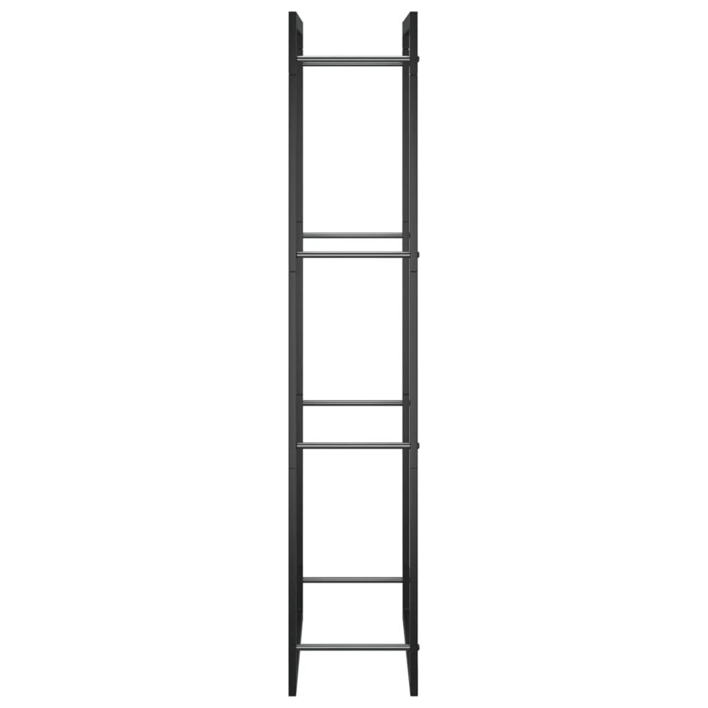 Stovas malkoms, matinės juodos spalvos, 50x28x132cm, plienas