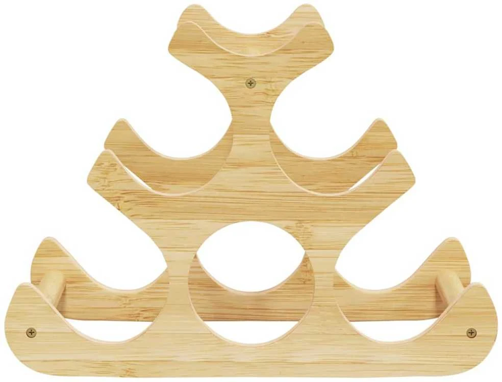 Stovas vynui skirtas 6 buteliams, 35x18x25,5cm, bambukas