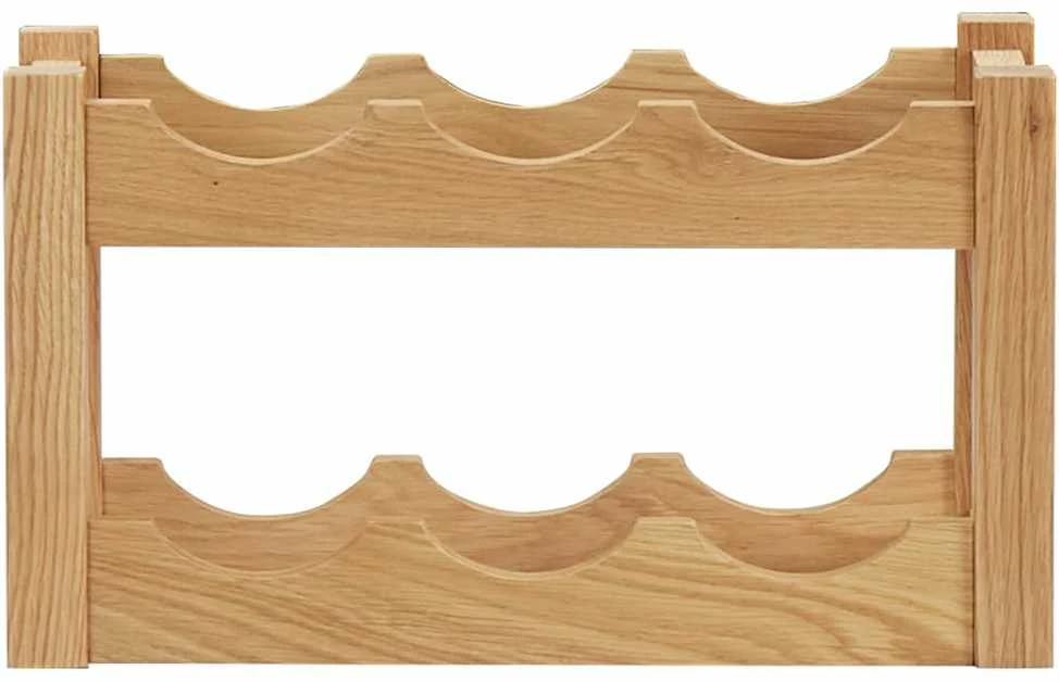 Stovas vynui skirtas 6 buteliams, 37x21x21cm, ąžuolo masyvas
