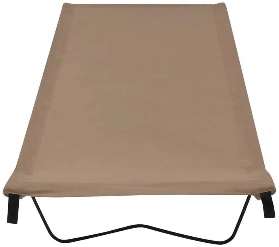 Stovyklavimo gultas, taupe, 180x60x19cm, audinys ir plienas