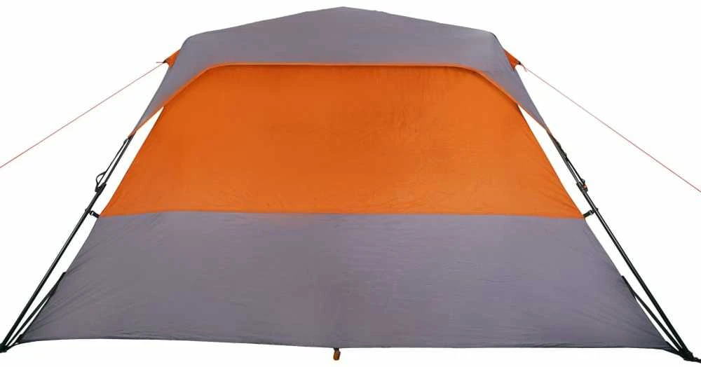 Stovyklavimo palapinė, pilka/oranžinė, šešiavietė