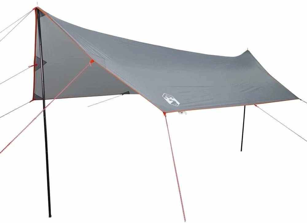 Stovyklavimo tentas, pilkas ir oranžinės, 460x305x210 cm