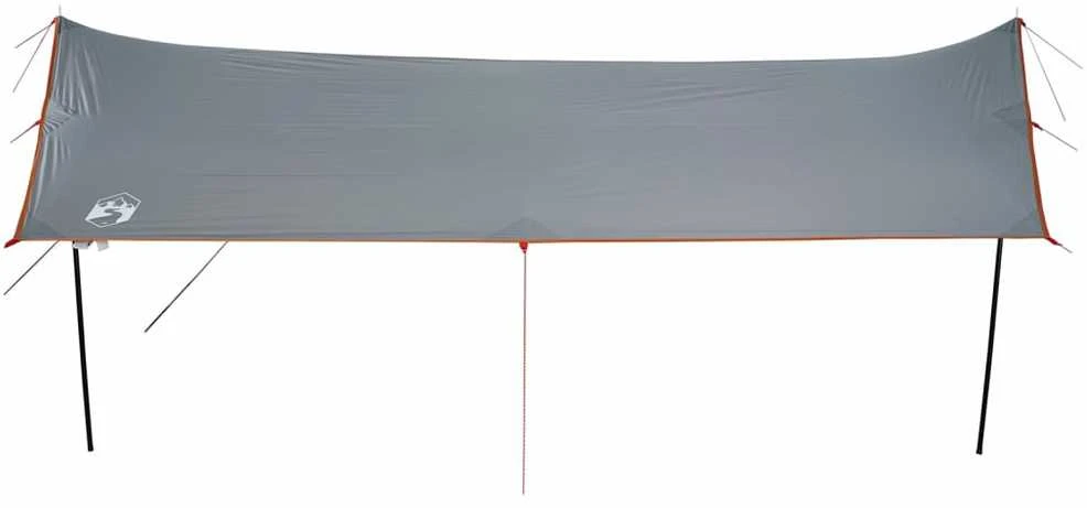 Stovyklavimo tentas, pilkas ir oranžinės, 460x305x210 cm