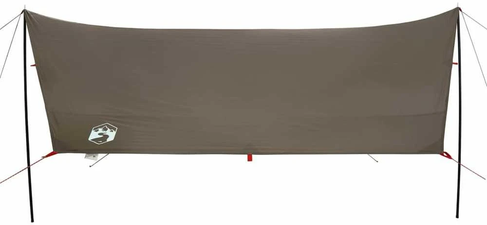 Stovyklavimo tentas, rudas, 462x306x211cm, atsparus vandeniui