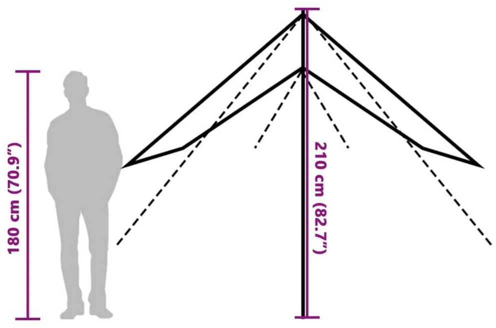 Stovyklavimo tentas, žalias, 460x305x210cm, atsparus vandeniui