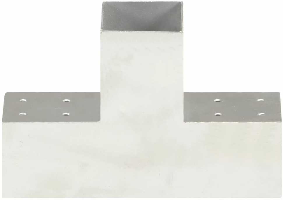 Stulpo sujungimas, 81x81mm, galvanizuotas metalas, T formos