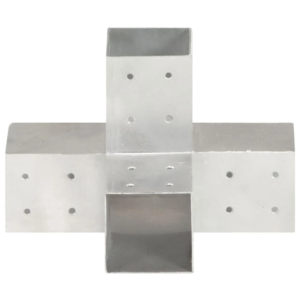 Stulpo sujungimas, 81x81mm, galvanizuotas metalas, X formos