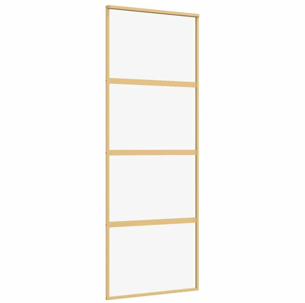 Stumdomos durys, auksinės, 76x205cm, ESG stiklas ir aliuminis