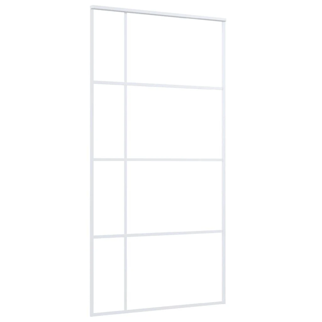 Stumdomos durys, baltos, 102,5x205cm, ESG stiklas ir aliuminis