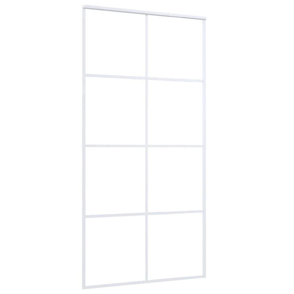 Stumdomos durys, baltos, 102,5x205cm, ESG stiklas ir aliuminis