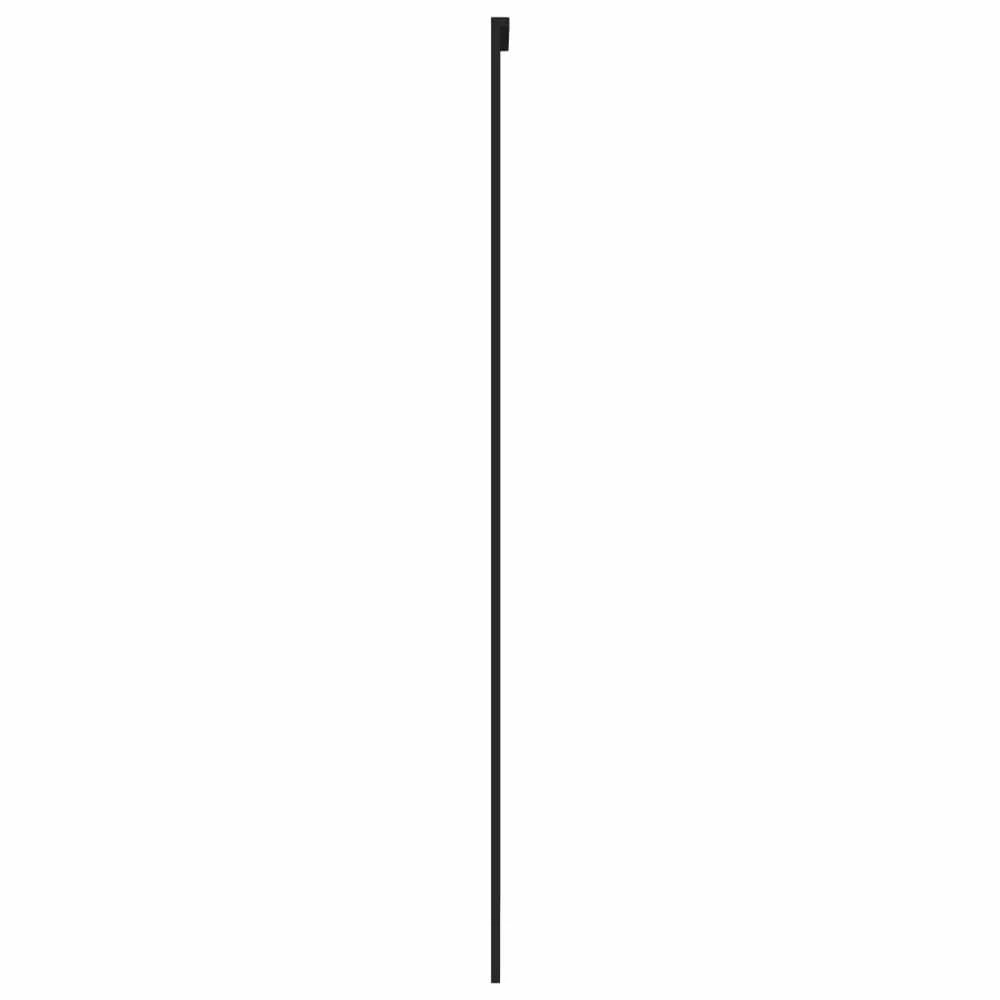 Stumdomos durys, juodos, 90x205cm, grūdintas stiklas/aliuminis