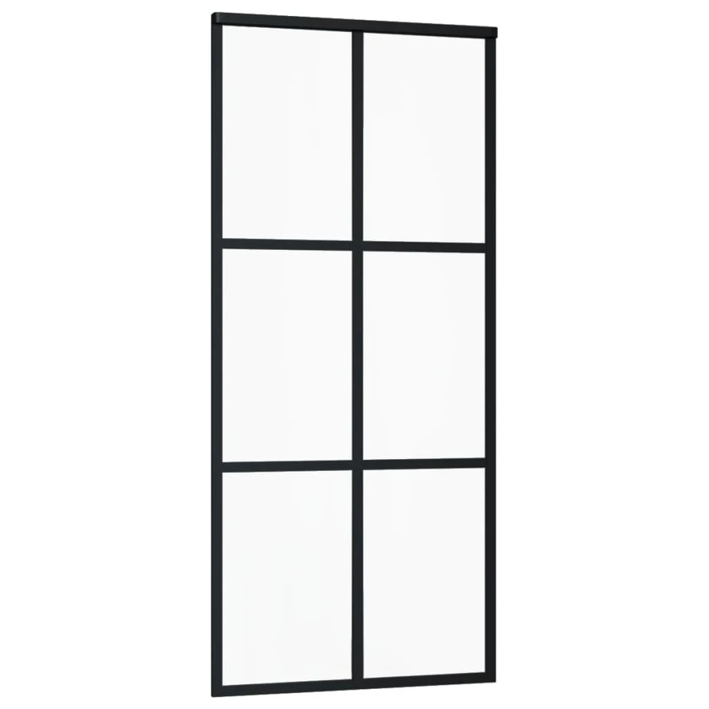 Stumdomos durys su įrangos rinkiniu, 90x205cm, ESG ir aliuminis