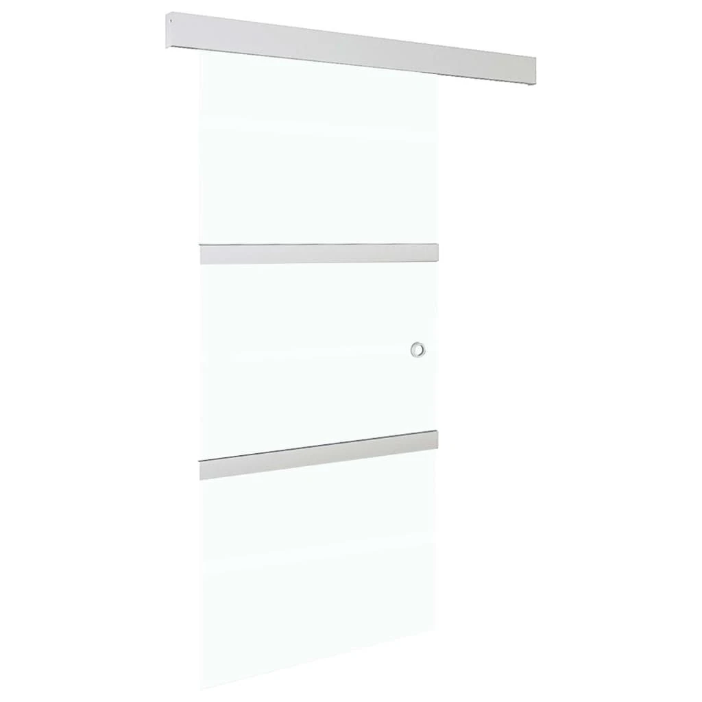 Stumdomos durys su stabdikliais, 90x205cm, stiklas ir aliuminis
