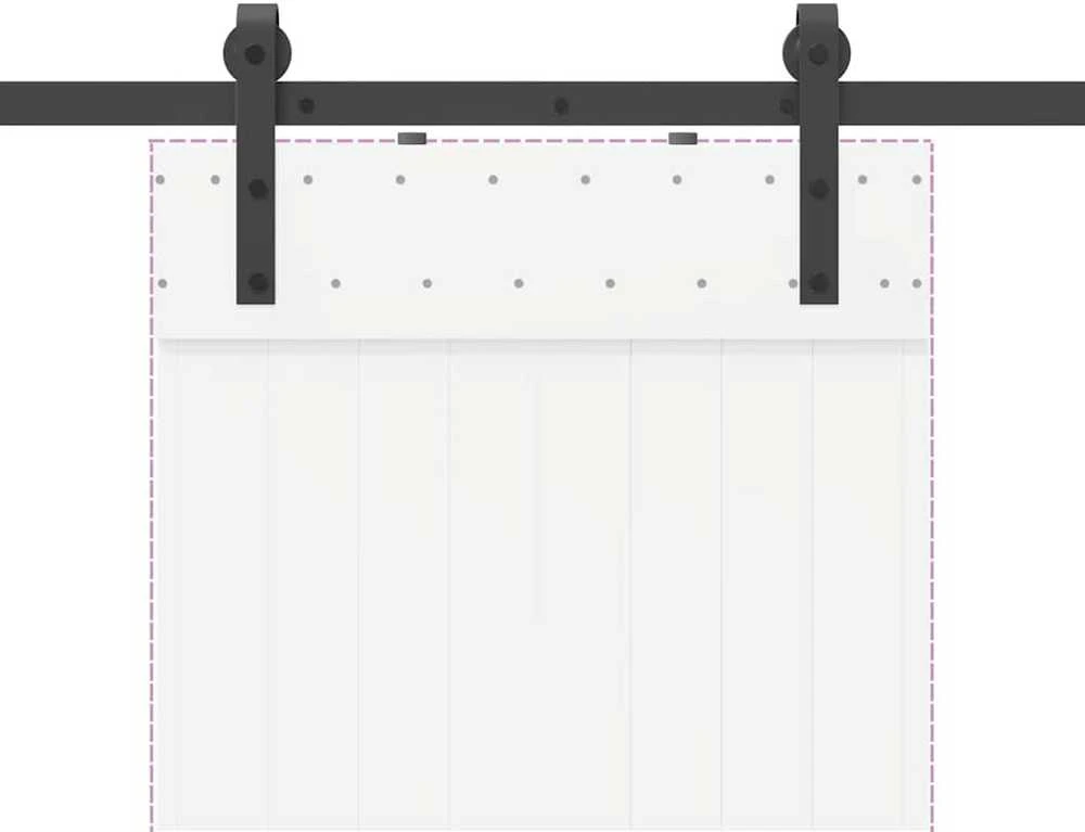 TV staliukas Stumdomų durų įrangos rinkinys, juodos sp., 152,5cm, plienas