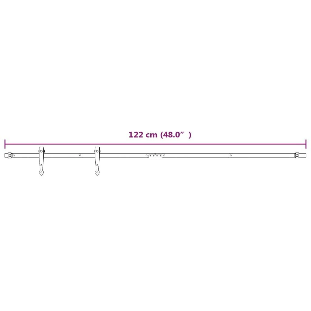 Stumdomų spintelės durelių rinkinys, baltas, 122cm, plienas