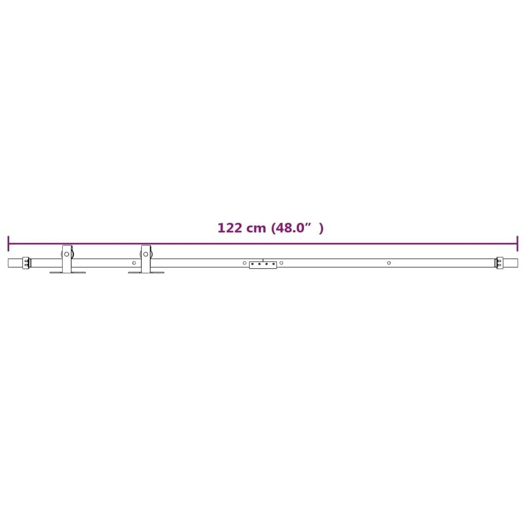 Stumdomų spintelės durelių rinkinys, baltas, 122cm, plienas
