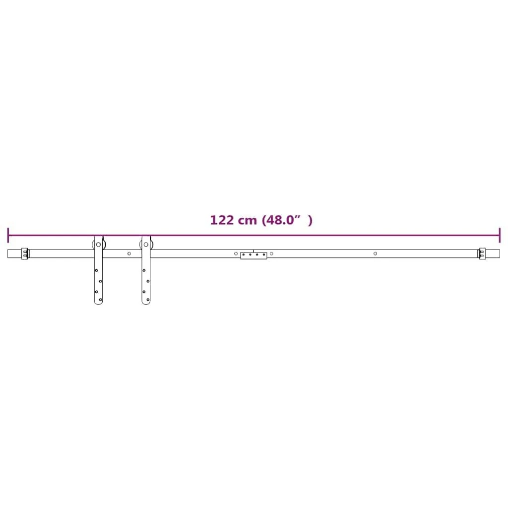 Stumdomų spintelės durelių rinkinys, baltas, 122cm, plienas