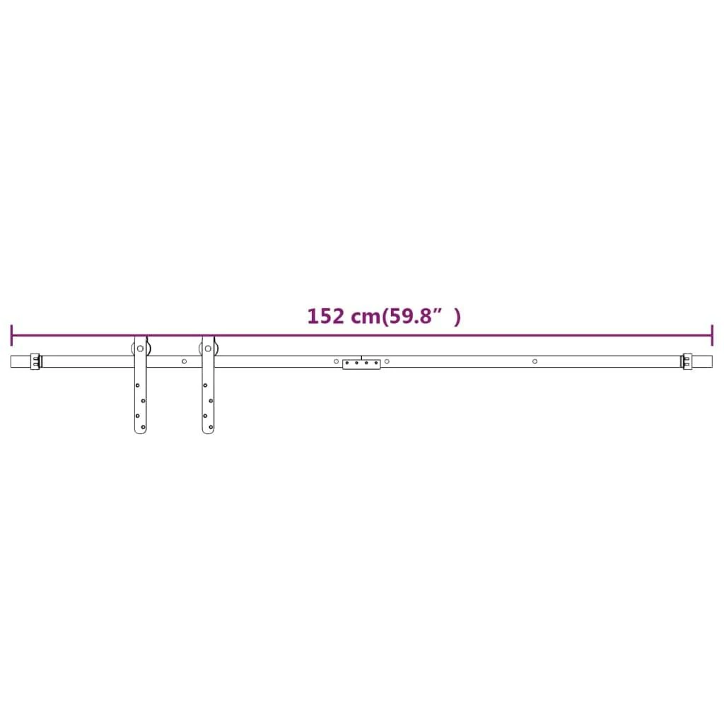 Stumdomų spintelės durelių rinkinys, baltas, 152cm, plienas