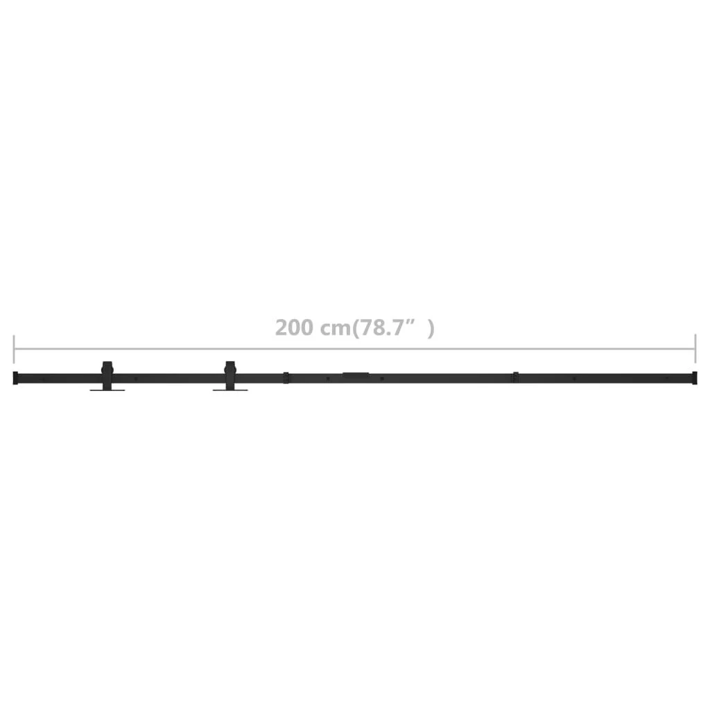Stumdomų spintelės durelių sistemos rinkinys, 200cm, plienas
