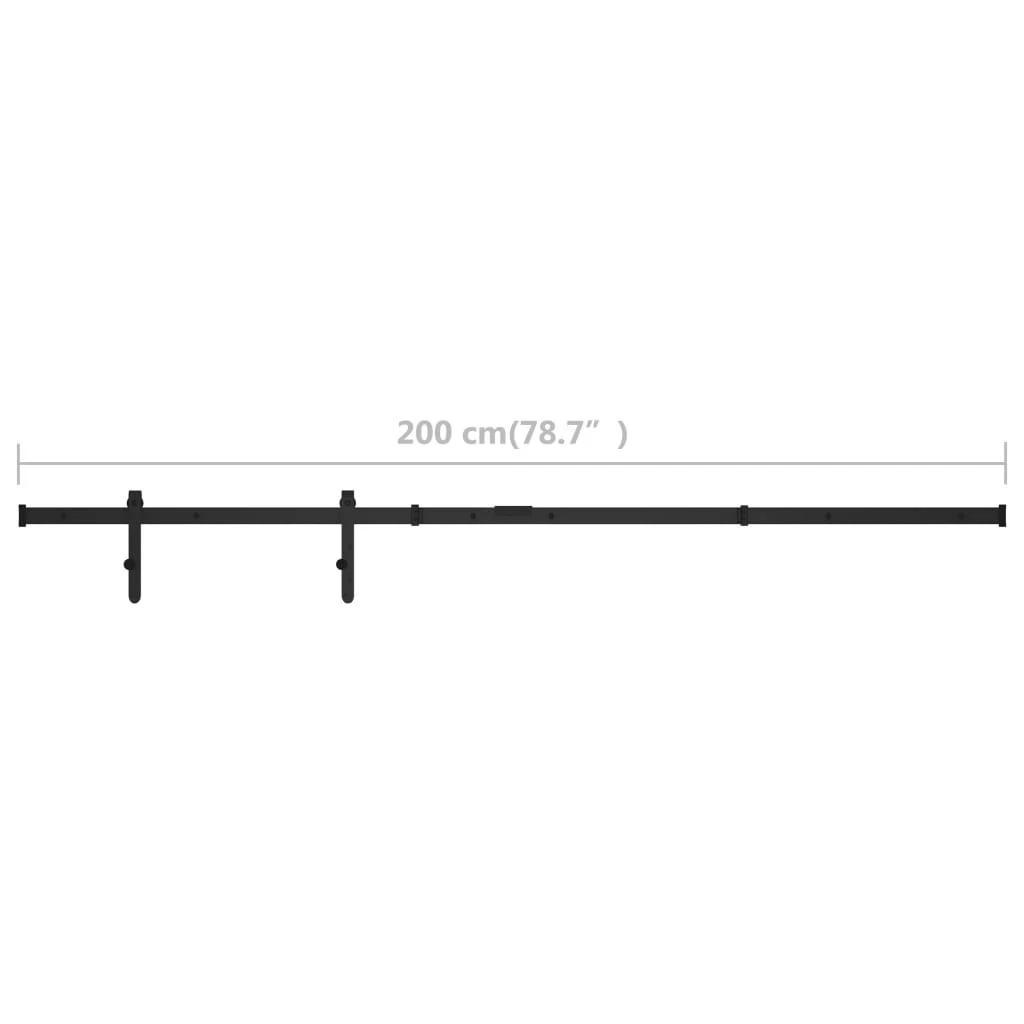 Stumdomų spintelės durelių sistemos rinkinys, 200cm, plienas