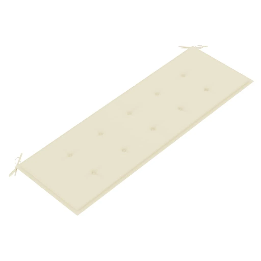 Sudedamas sodo suoliukas su pagalvėle, 159 cm, tikmedis