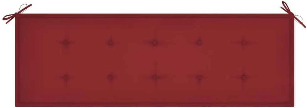 Sudedamas sodo suoliukas su pagalvėle, 159 cm, tikmedis