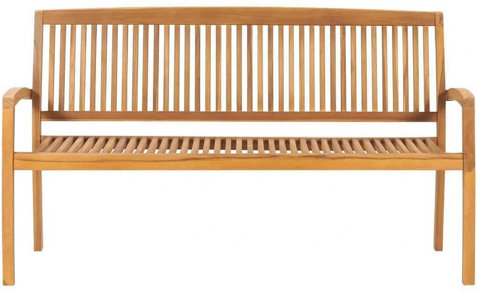 Sudedamas sodo suoliukas su pagalvėle, 159 cm, tikmedis