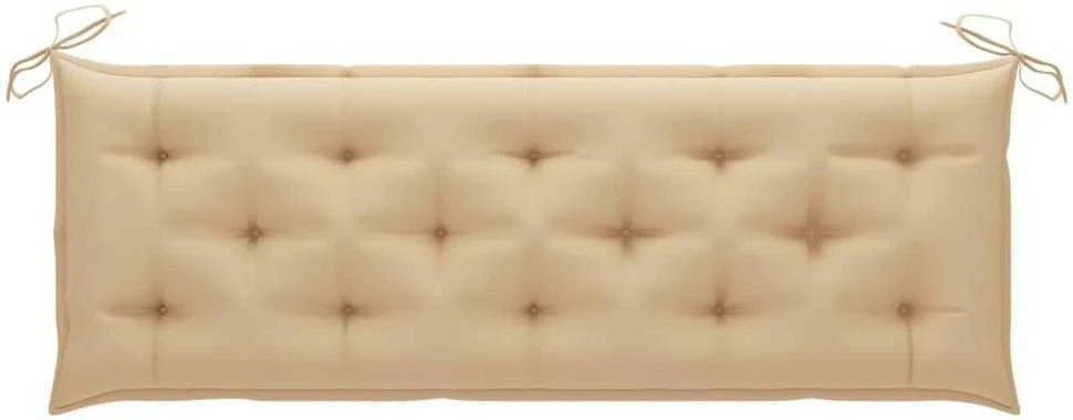 Sudedamas sodo suoliukas su pagalvėle, 159 cm, tikmedis
