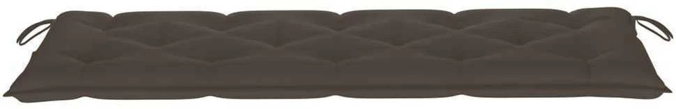 Sudedamas sodo suoliukas su pagalvėle, 159 cm, tikmedis