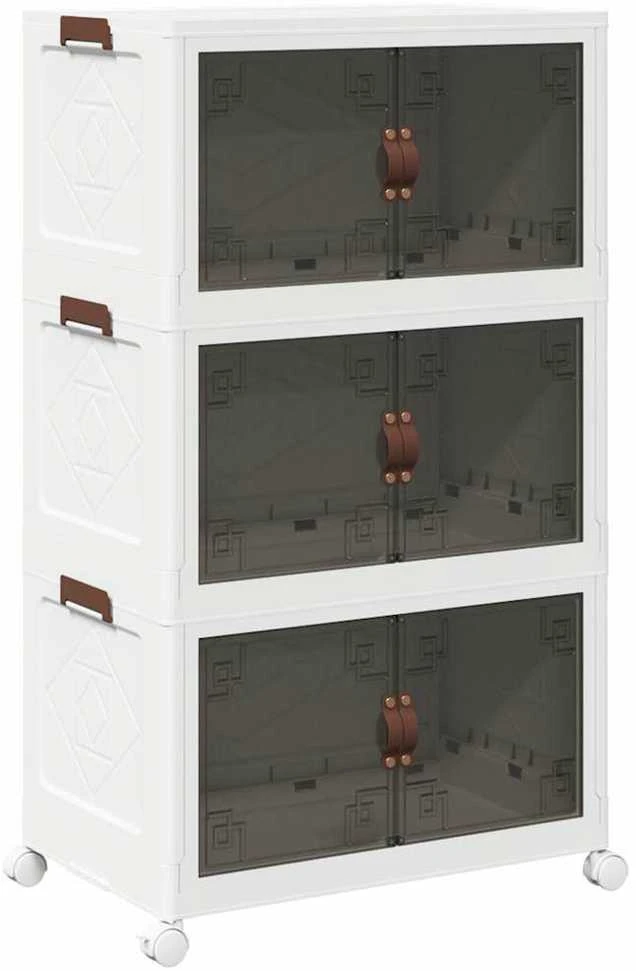 Sukraunama daiktadėžė su ratukais, 75 L, 64x39,5x110,5 cm