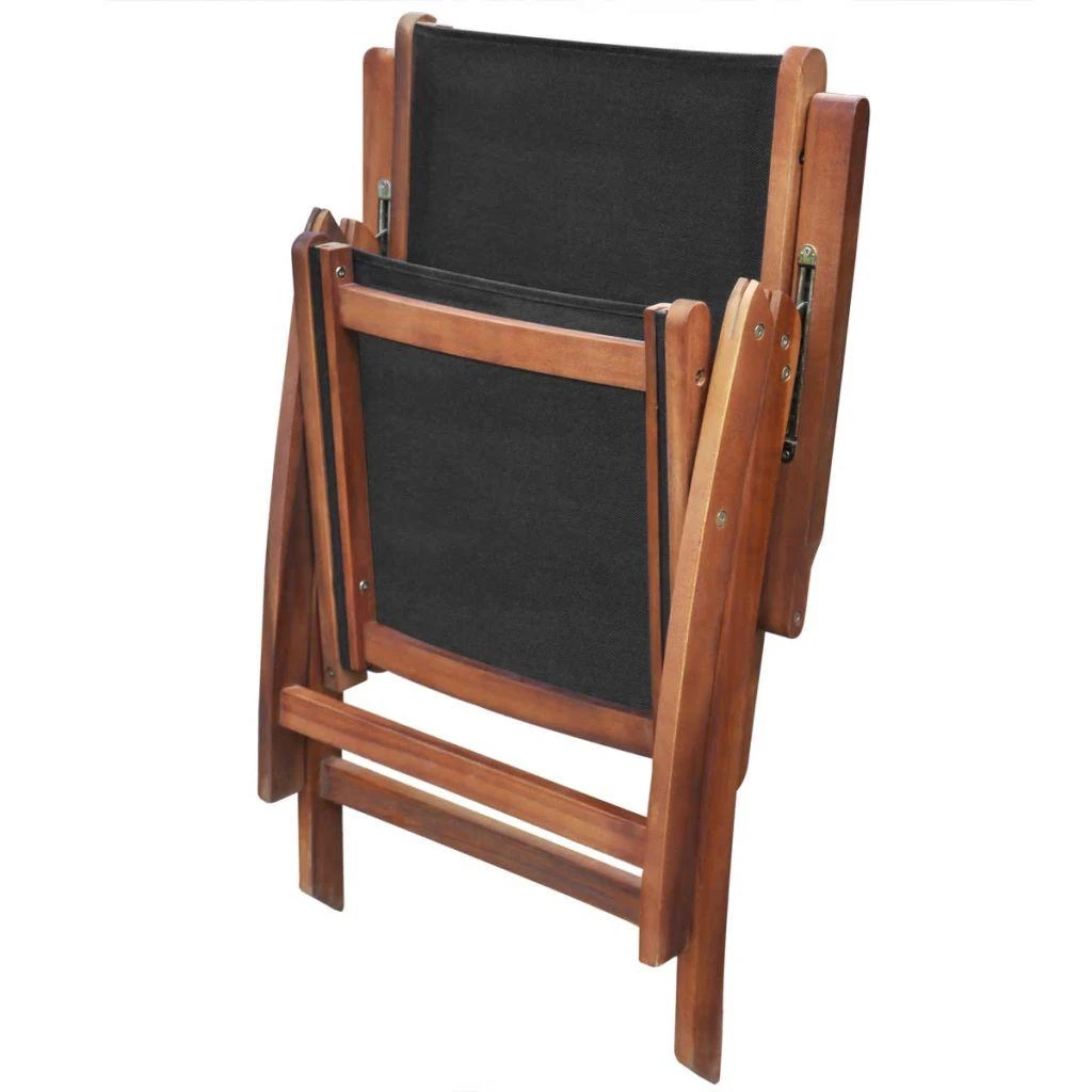Sulankstomos sodo kėdės, 2 vnt., akacija ir tekstilenas