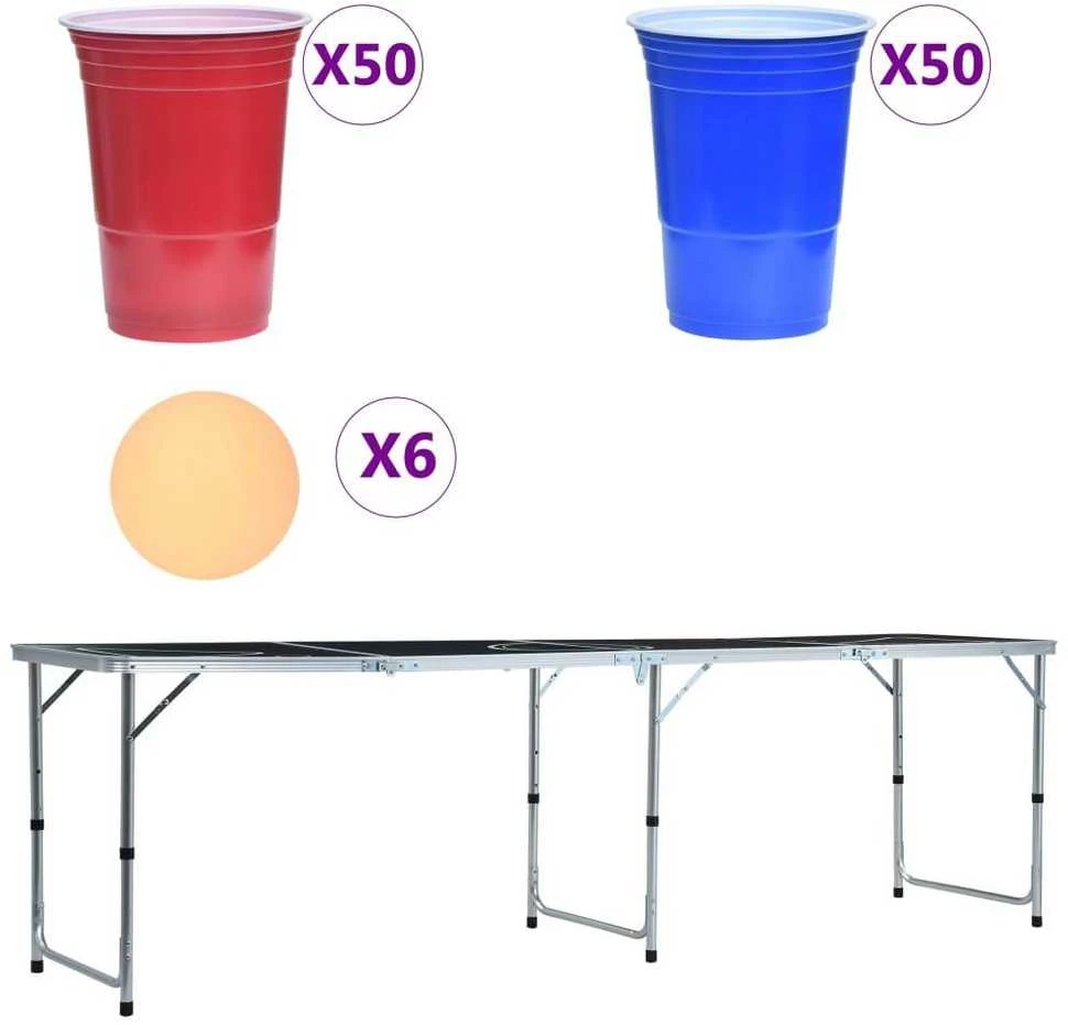 Sulankstomas Beer Pong žaidimo stalas, 240cm
