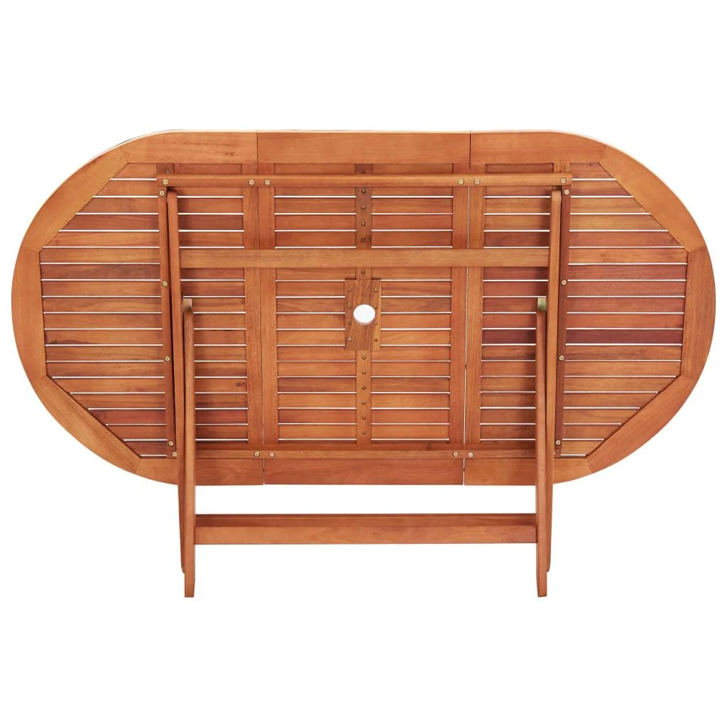 Sulankstomas sodo stalas, 160x85x75cm, eukalipto masyvas