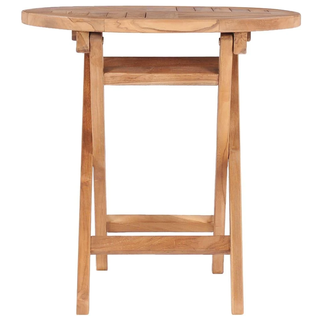 Sulankstomas sodo stalas, 45cm, tikmedžio medienos masyvas