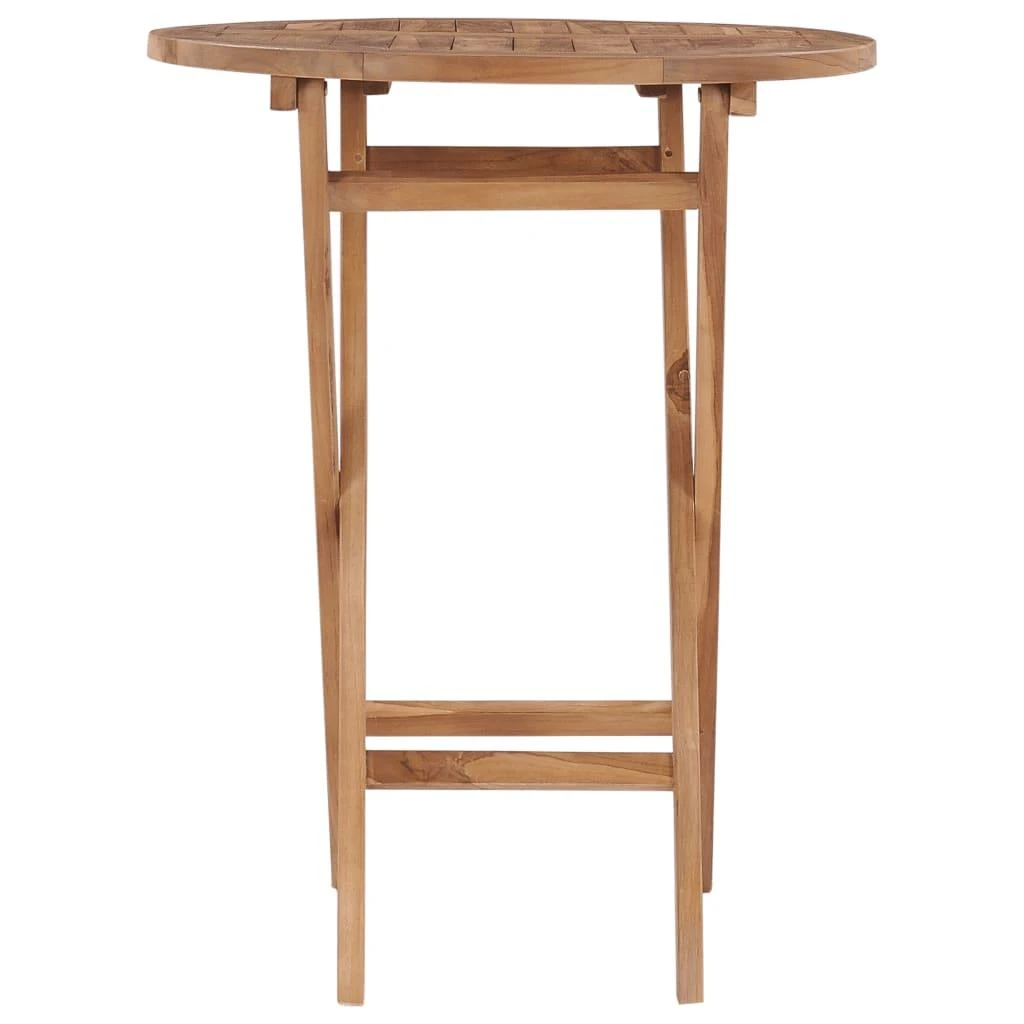 Sulankstomas sodo stalas, 60cm, tikmedžio medienos masyvas