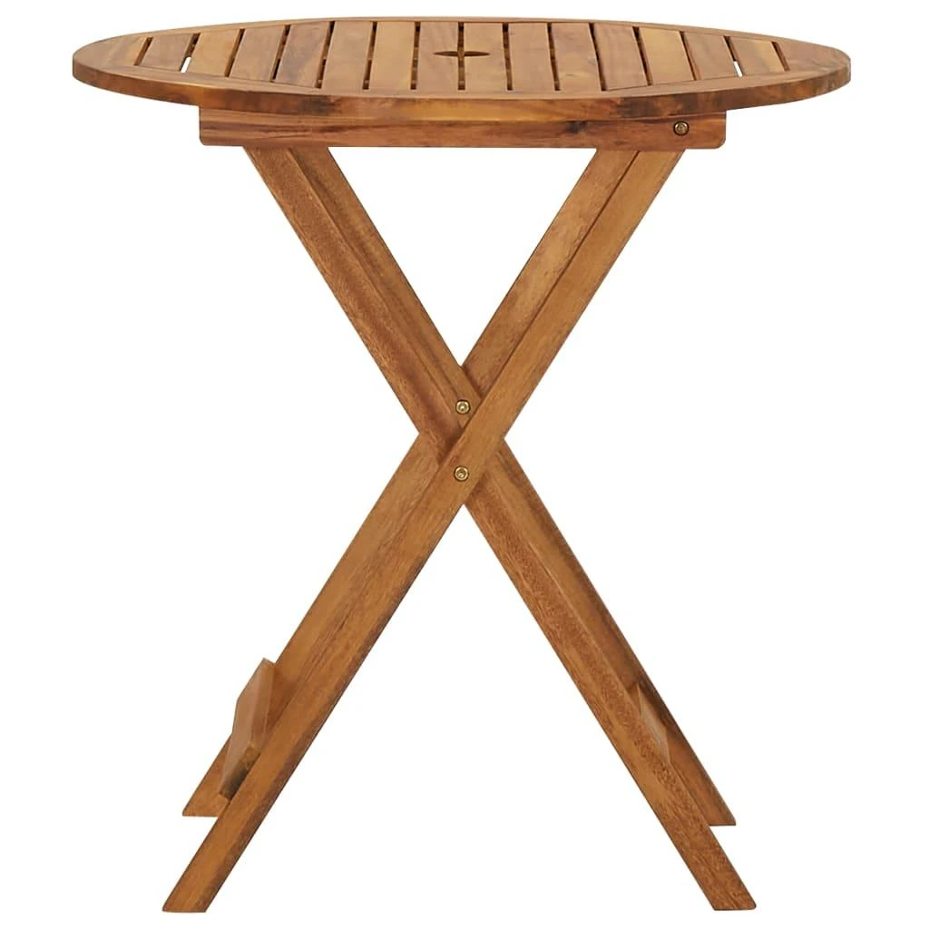Sulankstomas sodo stalas, 70cm, akacijos medienos masyvas