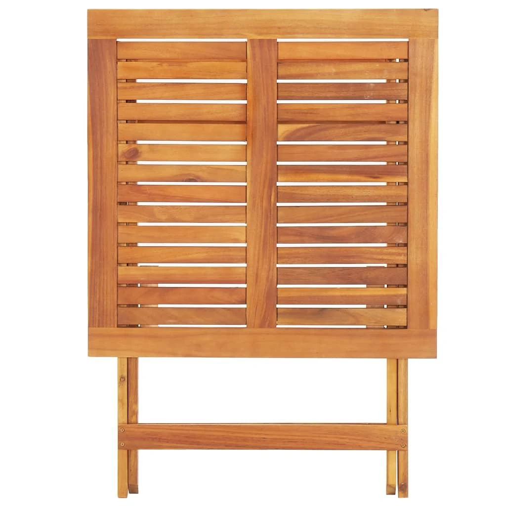 Sulankstomas sodo stalas, 70x70x75cm, akacijos medienos masyvas