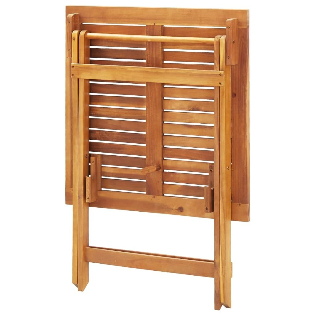 Sulankstomas sodo stalas, 70x70x75cm, akacijos medienos masyvas