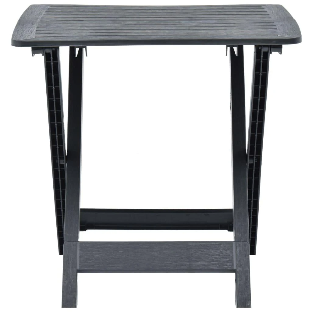 Sulankstomas sodo stalas, antracito, 79x72x70cm, plastikas
