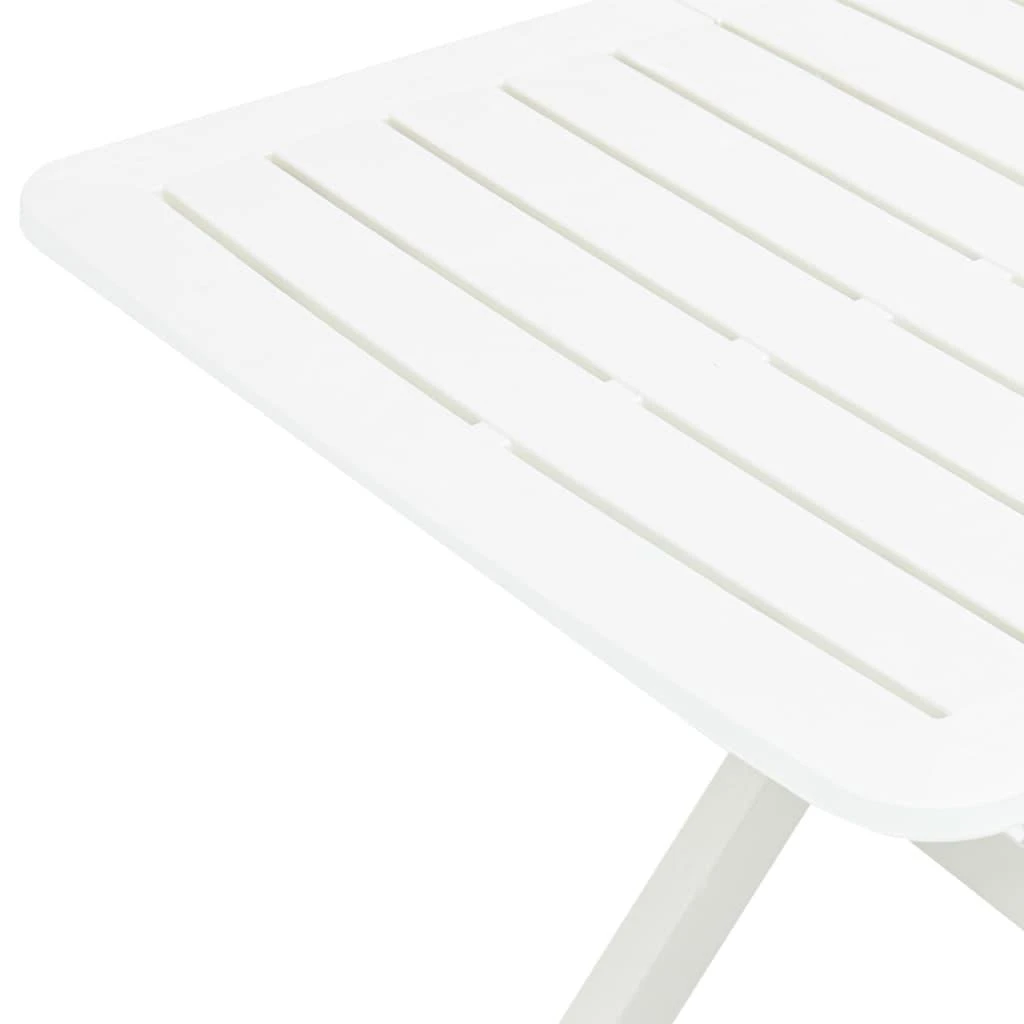 Sulankstomas sodo stalas, baltos spalvos, 79x72x70cm, plastikas